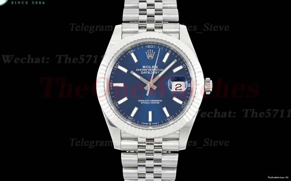 SS Datejust 126334 Blue Jub Flt VSF 904L SS VS3235 41mm Stk 0526